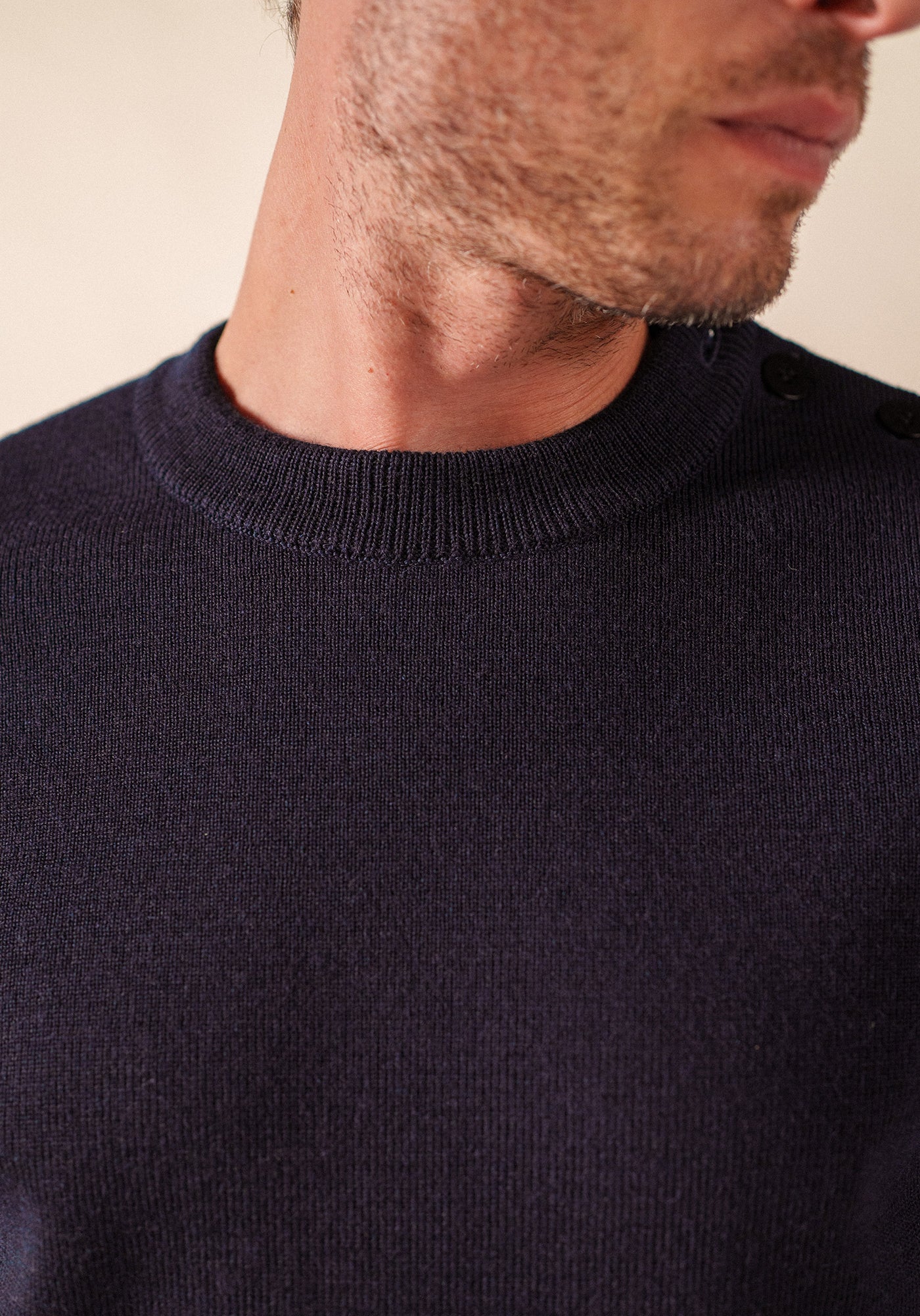 Pull marin uni Marinier - coupe confort (MARINE)