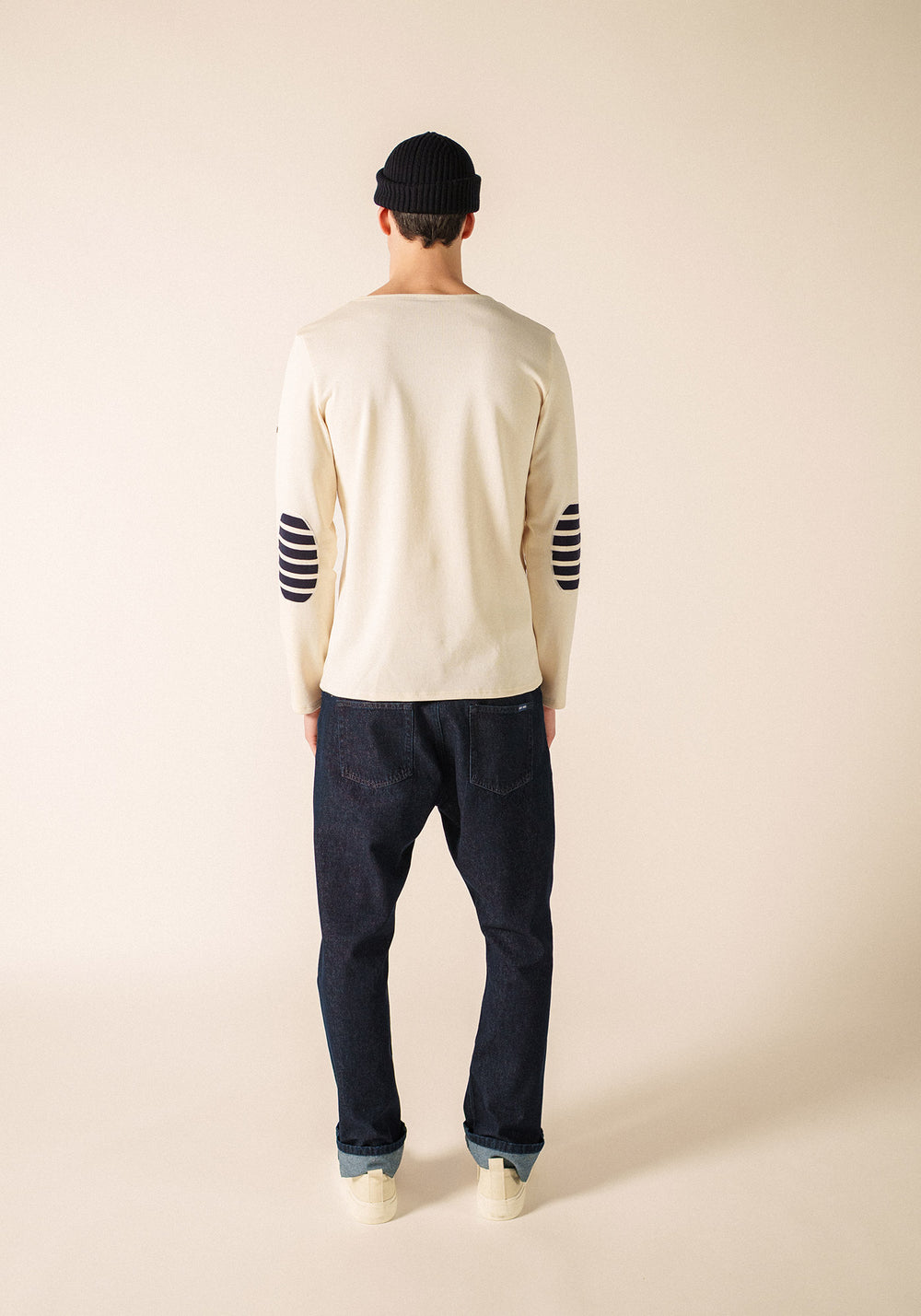 Marinière Méridien coudières (ECRU/NAVY/ECRU)