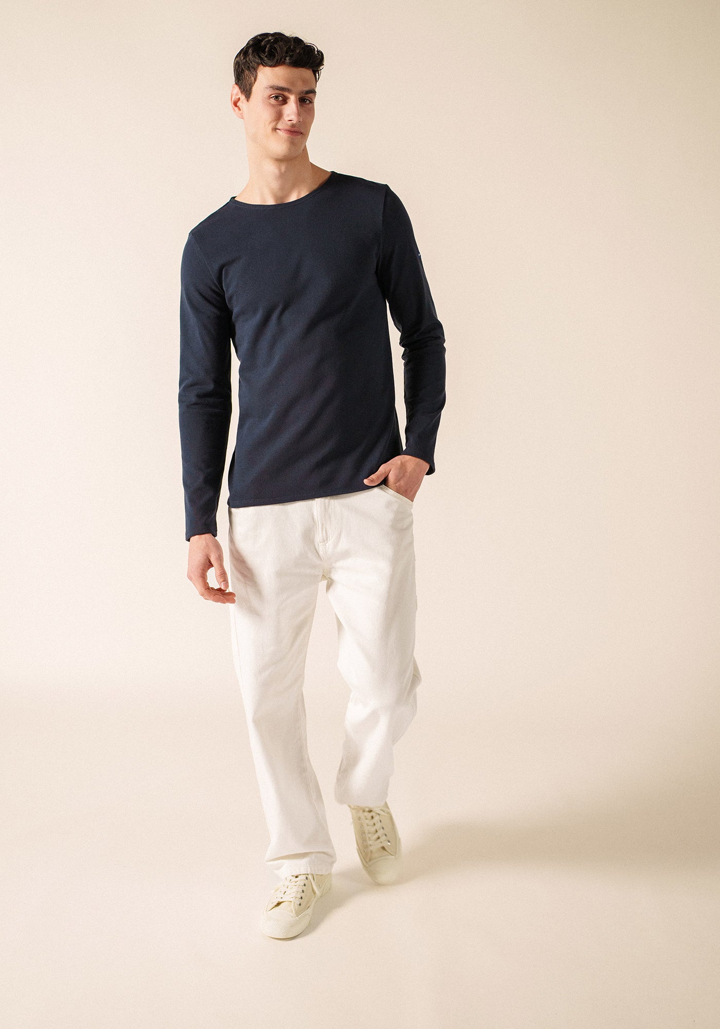 Marinière Méridien coudières (NAVY/ECRU/NAVY)