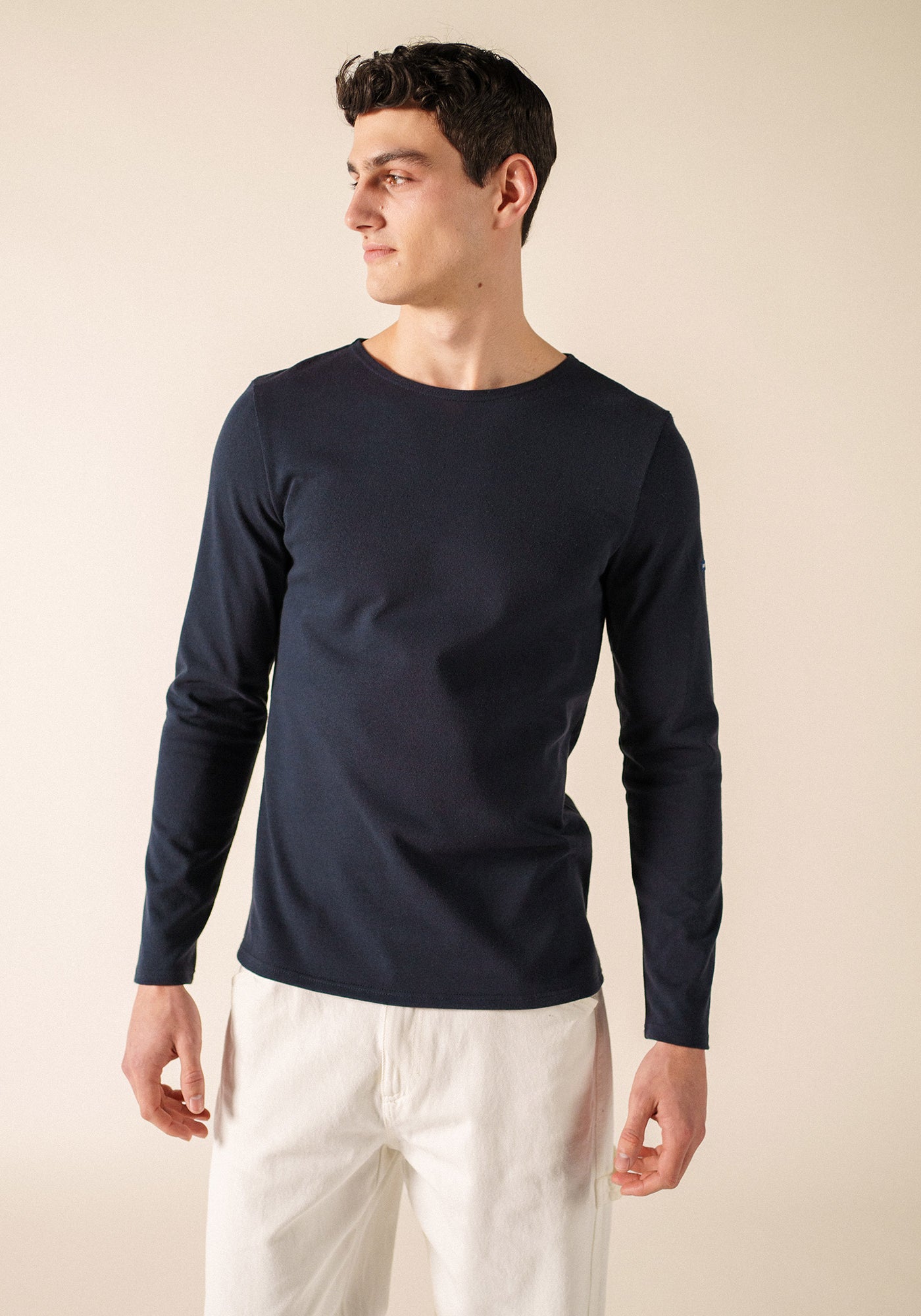 Marinière Méridien coudières (NAVY/ECRU/NAVY)