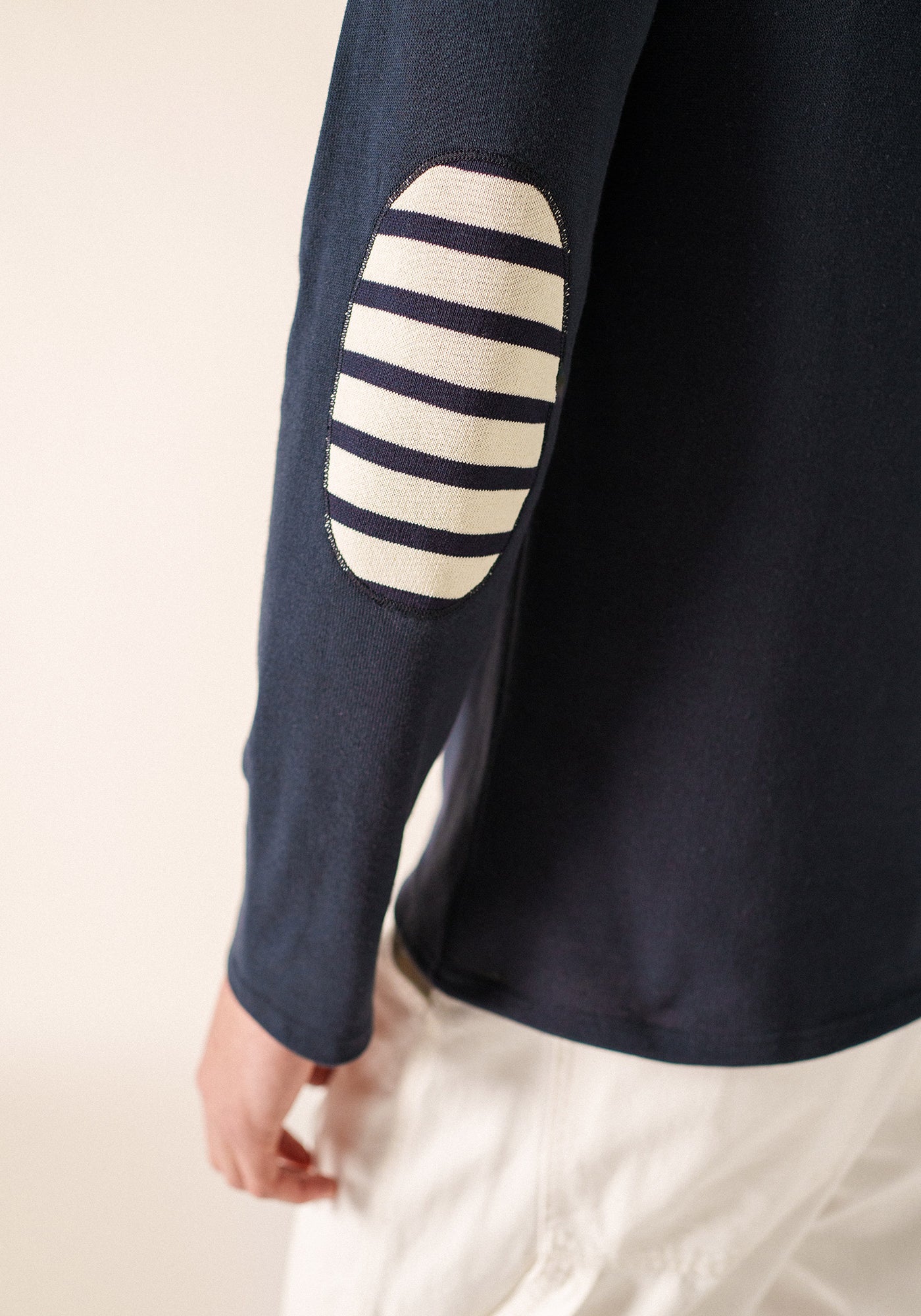 Marinière Méridien coudières (NAVY/ECRU/NAVY)