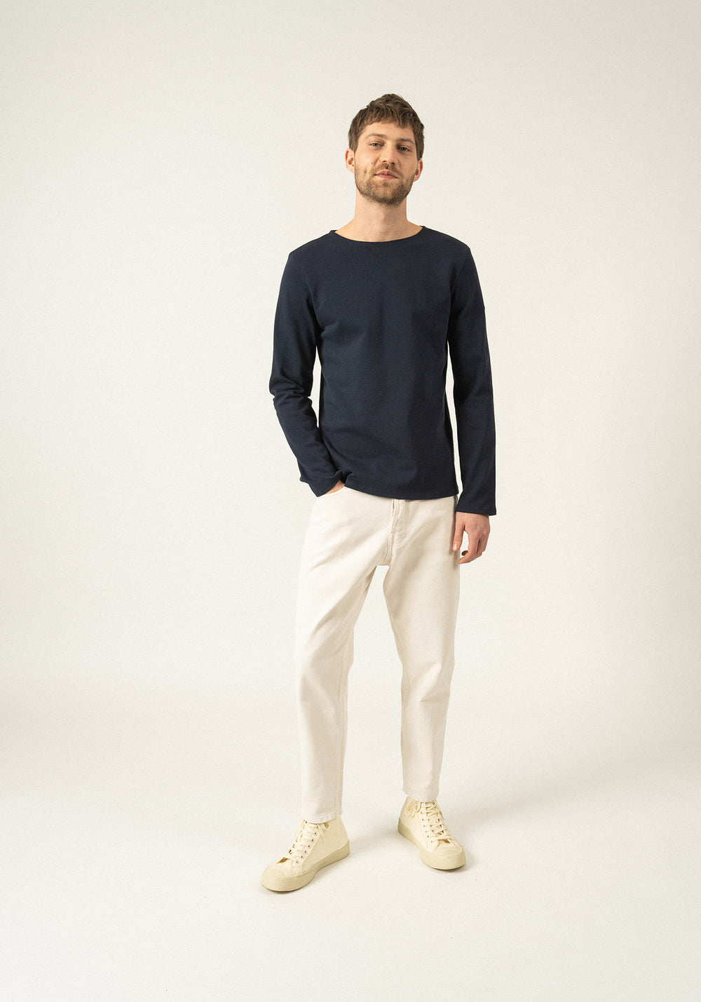 Marinière Méridien coudières (NAVY/ECRU/NAVY)