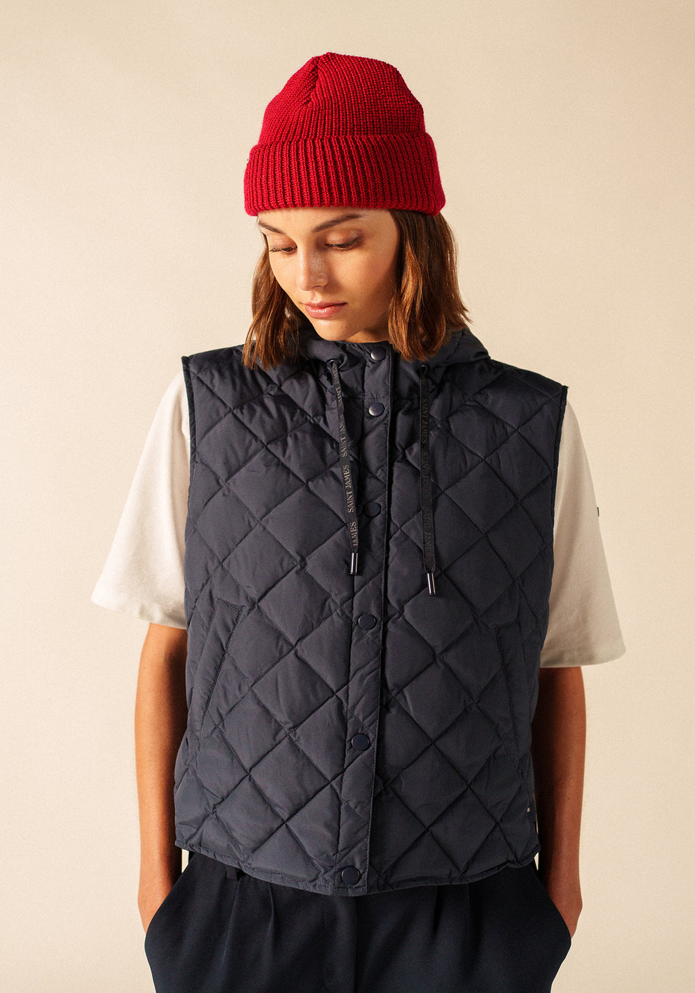 Bonnet uni Perlé - en laine (MEDOC)