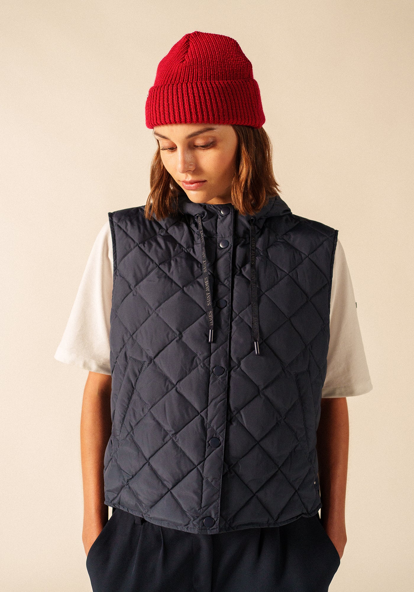 Bonnet uni Perlé - en laine (MEDOC)