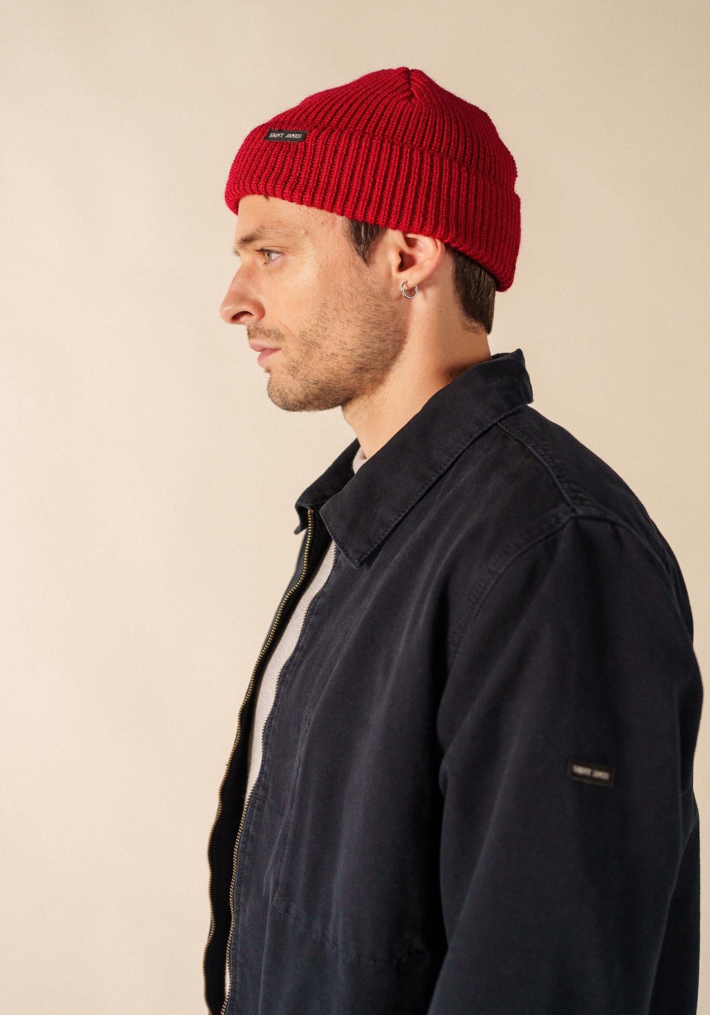 Bonnet uni Perlé - en laine (MEDOC)