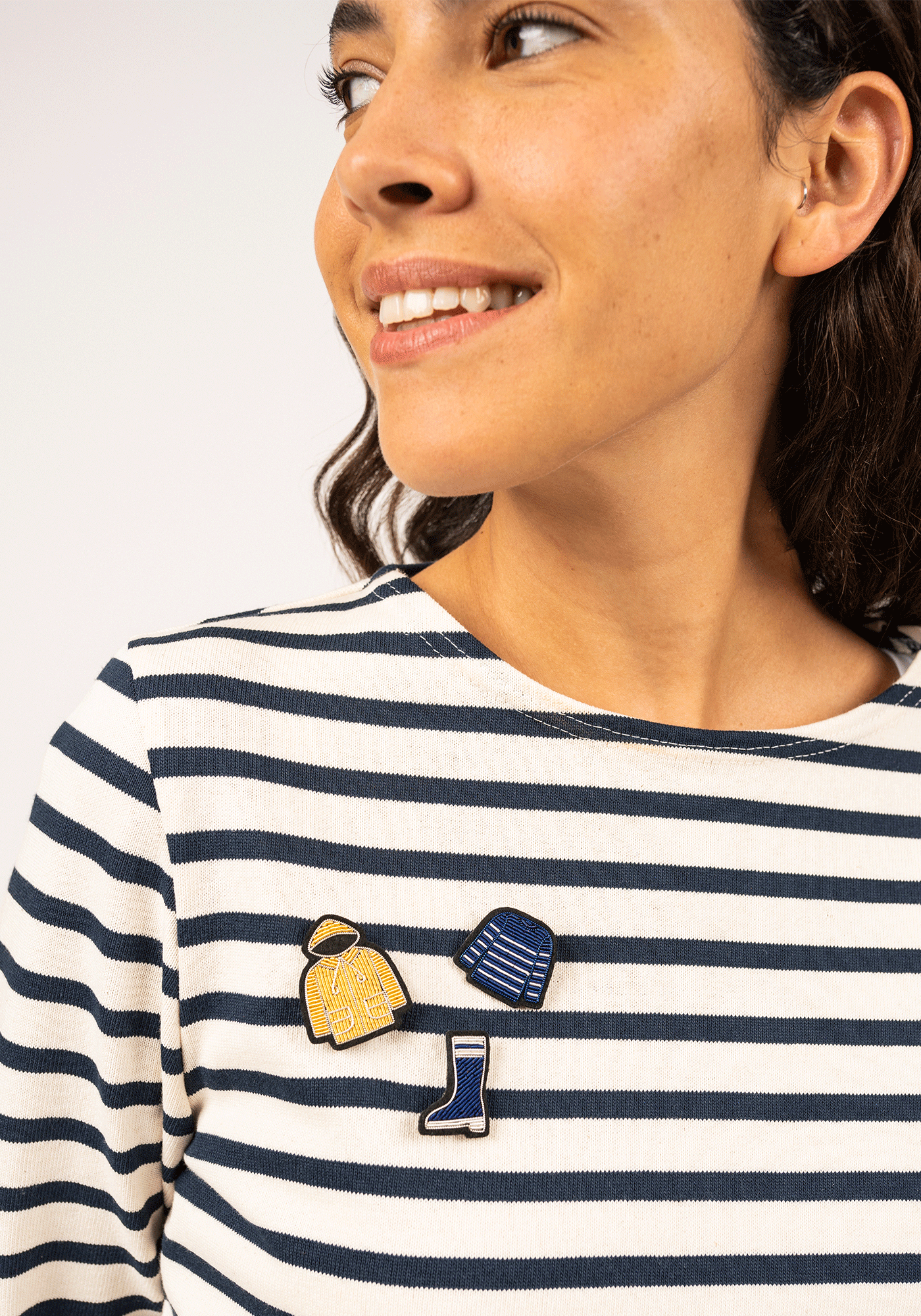 Broche Marinière x Macon & Lesquoy (BLEU/BLANC)