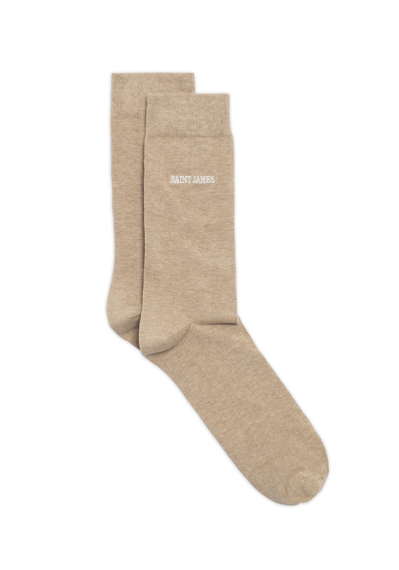 Chaussettes brodées (BEIGE CHINE)