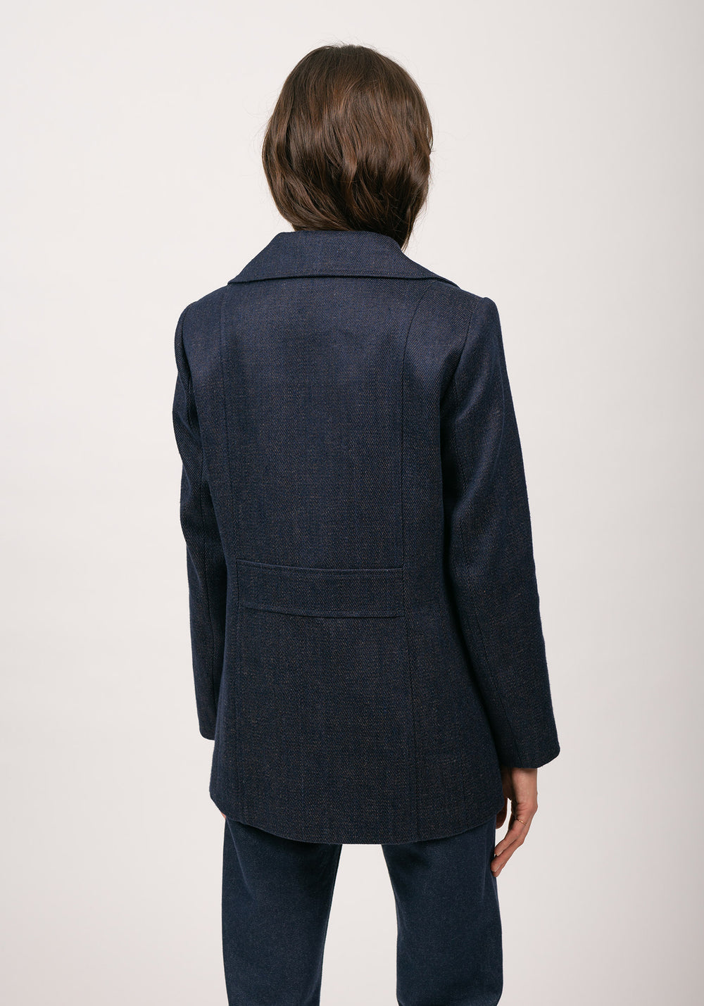 Caban Héritage femme en laine Mérinos - SAINT JAMES x Atelier Tuffery (INDIGO/CHANVRE)