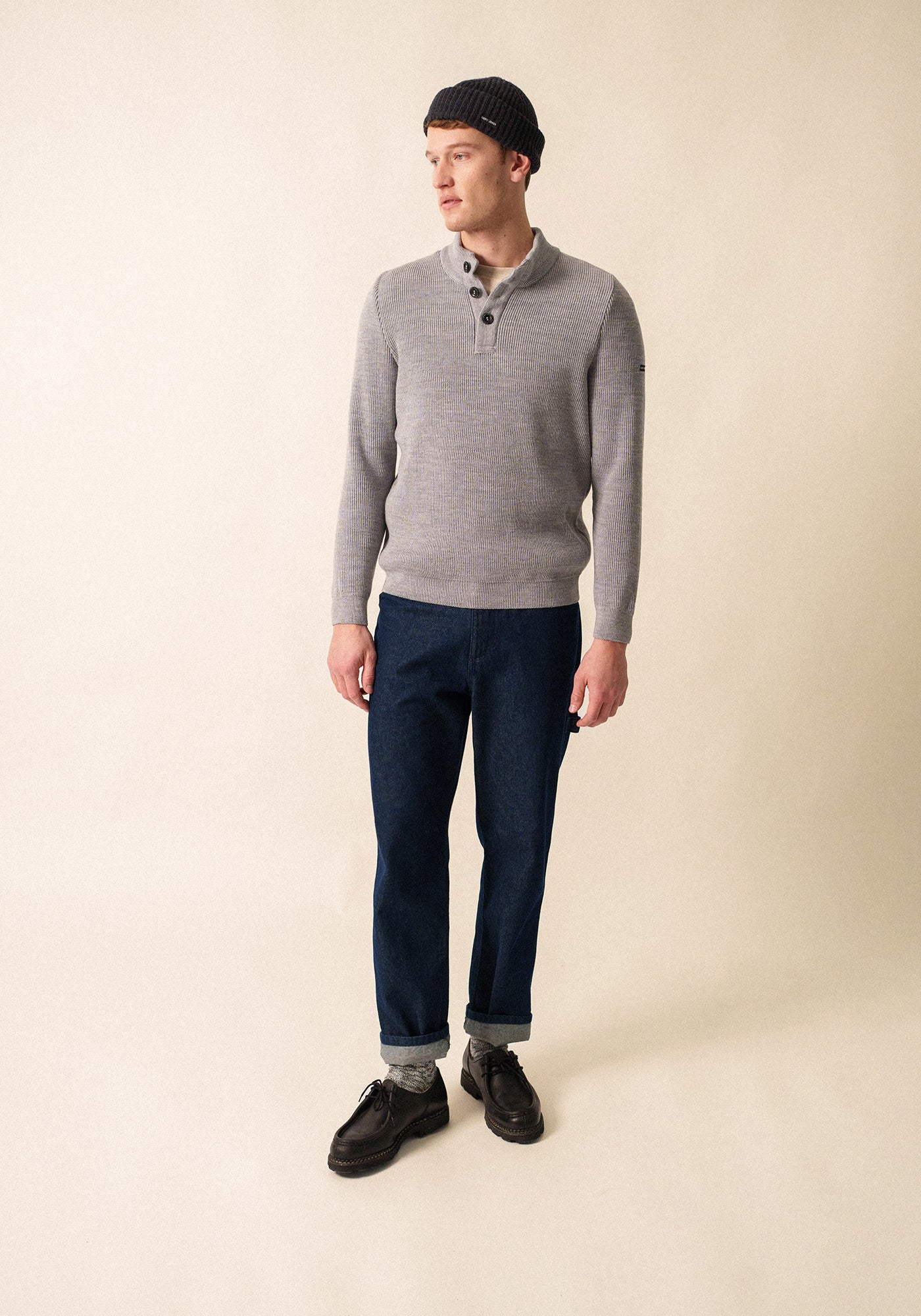 Pull Bourboule - en laine (GRIS CLAIR)