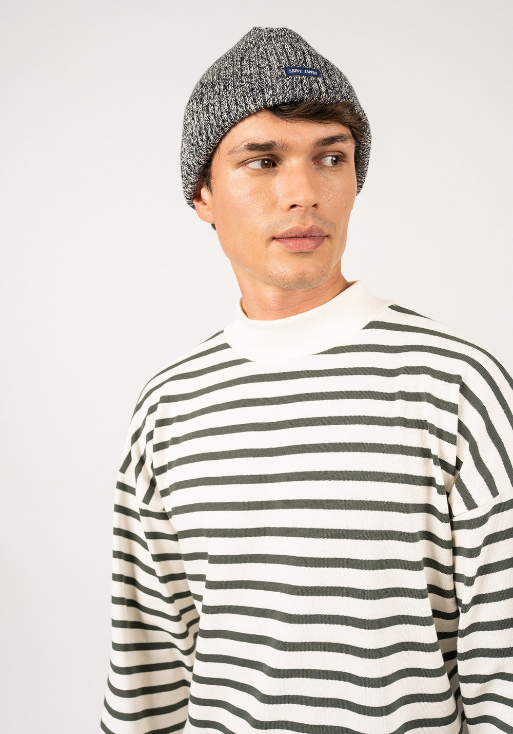 Bonnet à revers Yvetot - SAINT JAMES 48N1W (NAVY/ECRU)