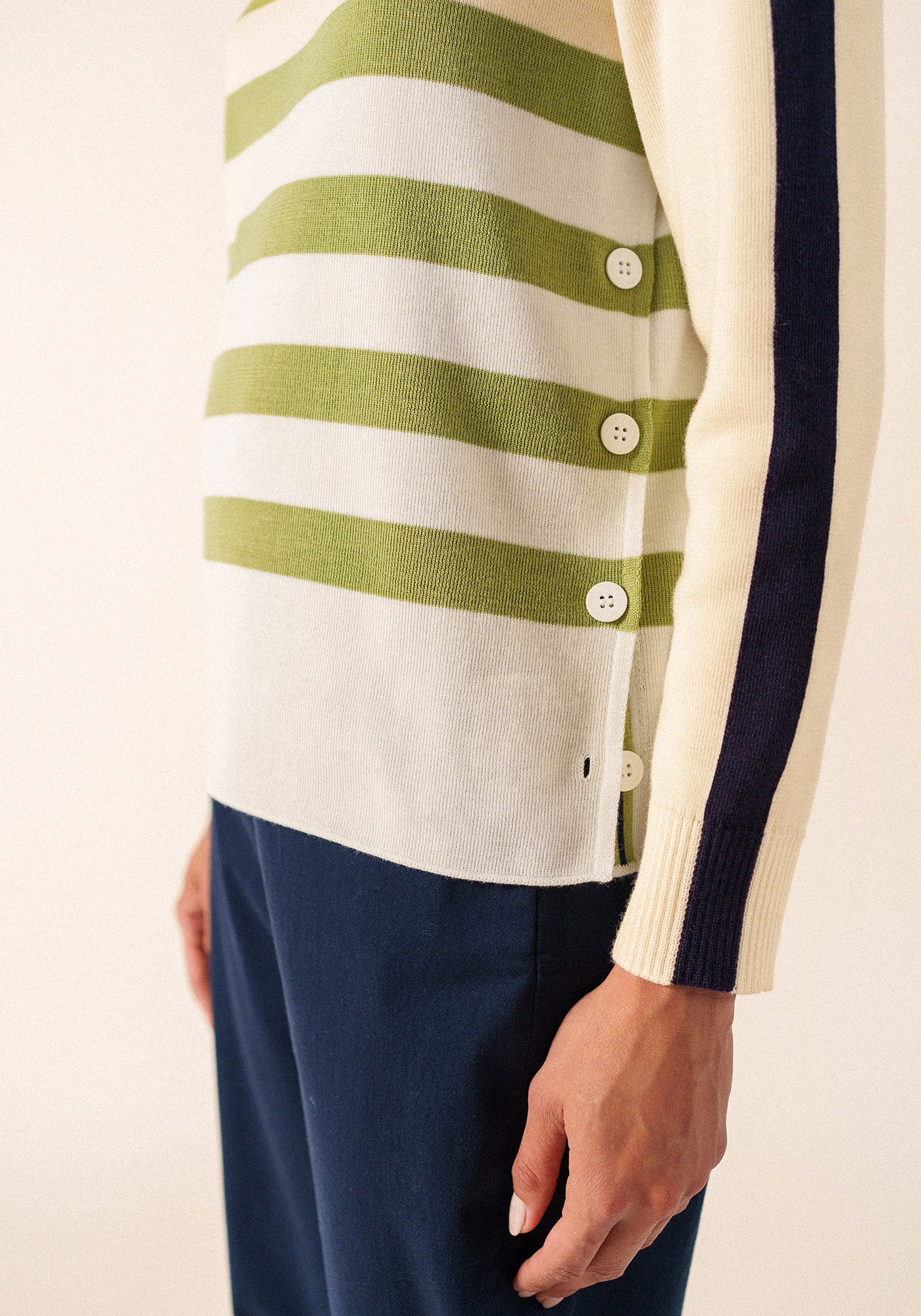 Pull Chausey (BLANC/OIL/INSIGNE)