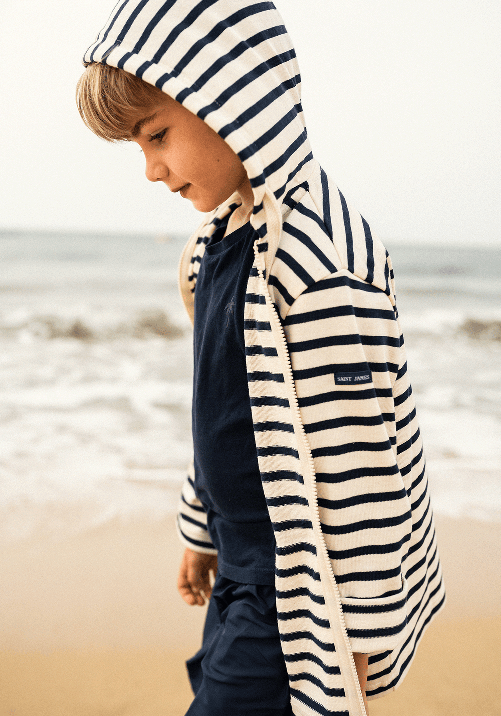 Gilet Colleville enfant (ECRU/MARINE)