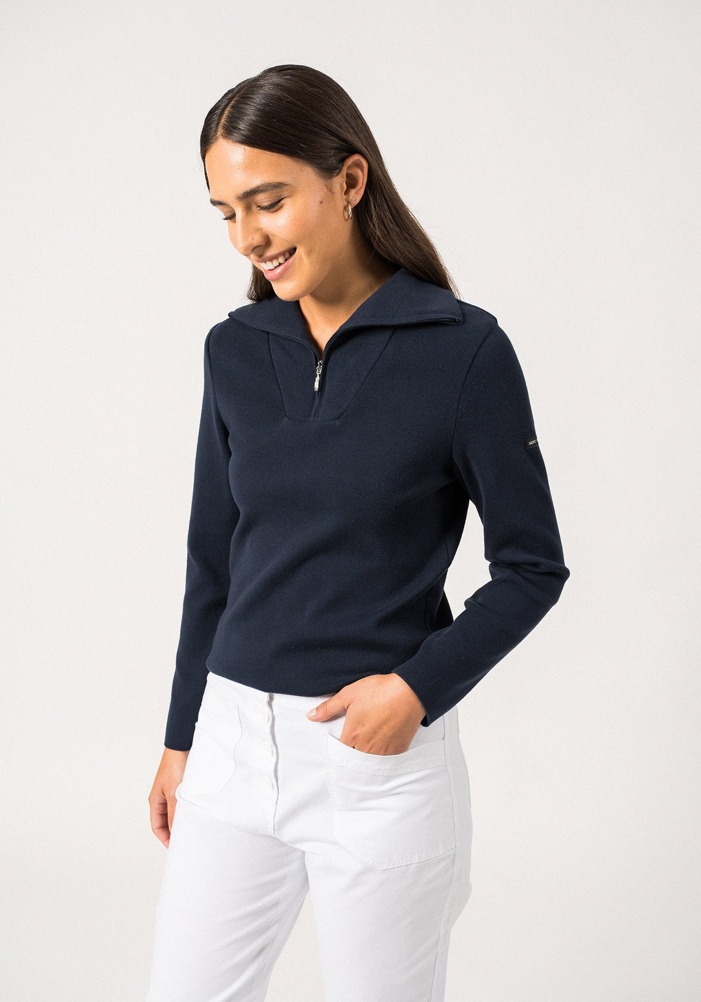Pull Passerelle coton (MARINE)