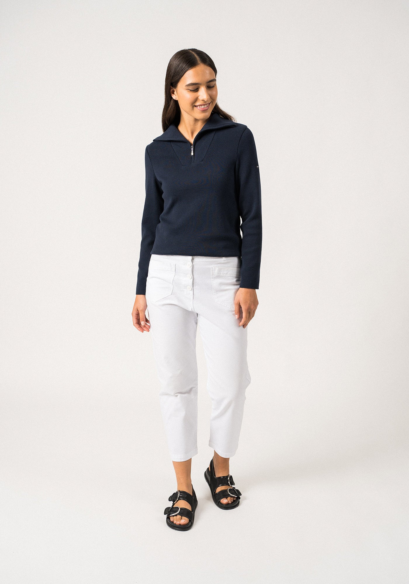 Pull Passerelle coton (MARINE)