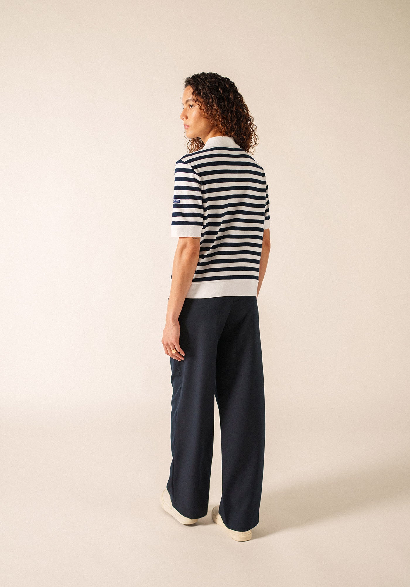 Polo Carola (BLANC/MARINE)