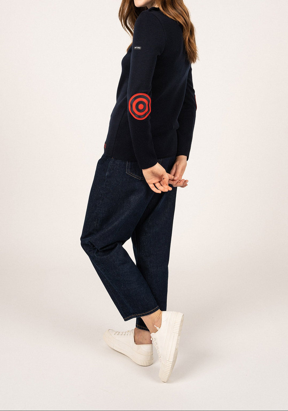 Pull marin Brégançon à coudières - SAINT JAMES x Comédie Française (NAVY)