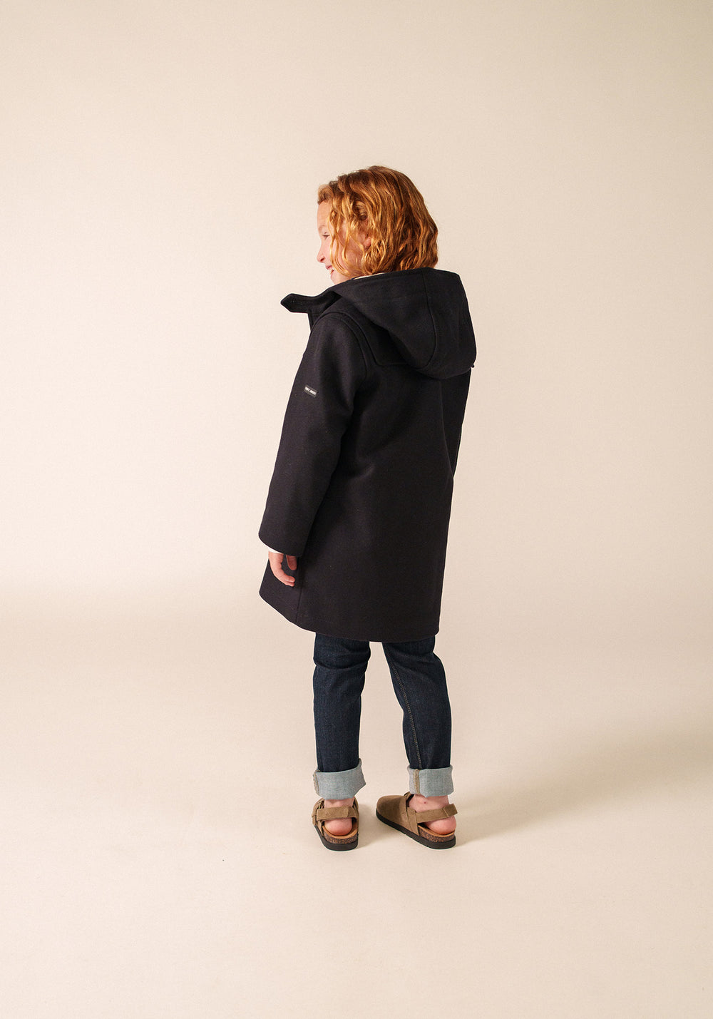 Duffle-coat enfant St Malo - en drap de laine (NAVY)