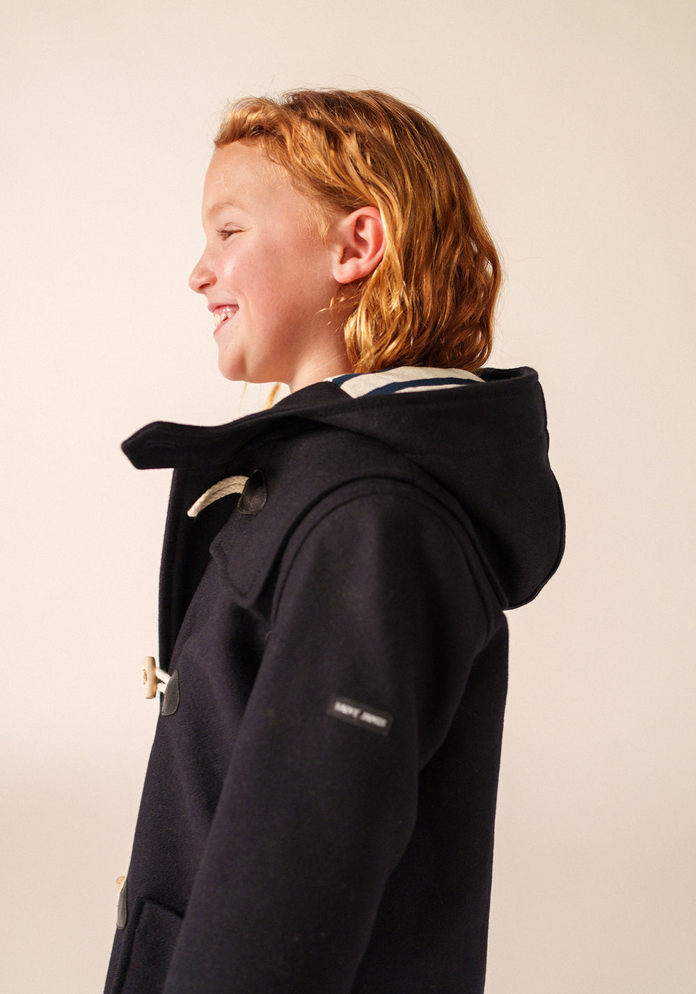 Duffle-coat enfant St Malo - en drap de laine (NAVY)