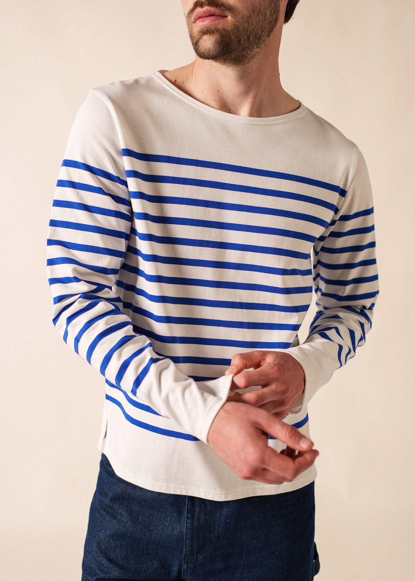 【SAINT JAMES】NAVAL NEIGE/GITANE T6 Marinière authentique Naval en coton peigné | SAINT JAMES site
