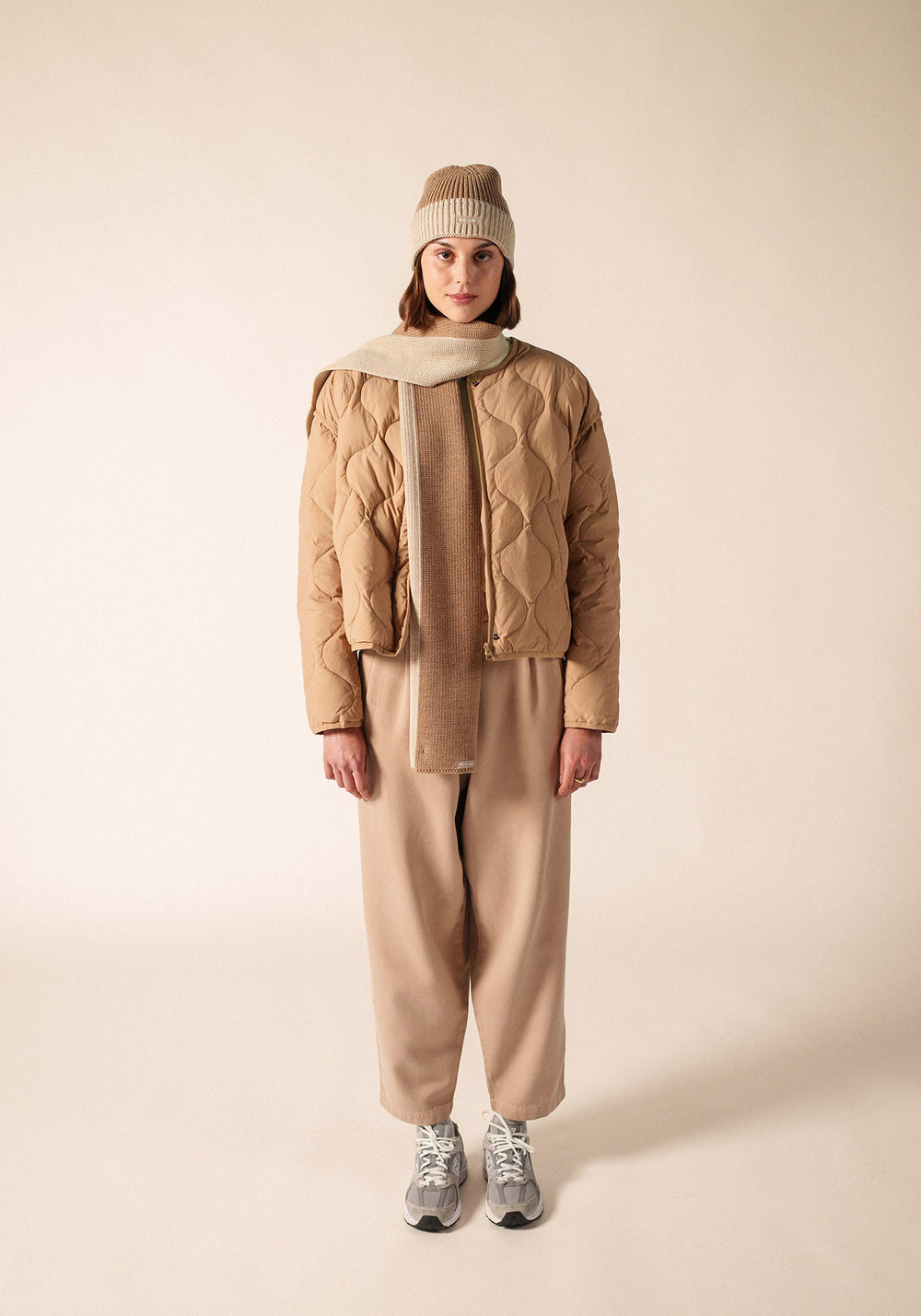 Écharpe Canoe bicolore (BEIGE FONCE/BEIGE)