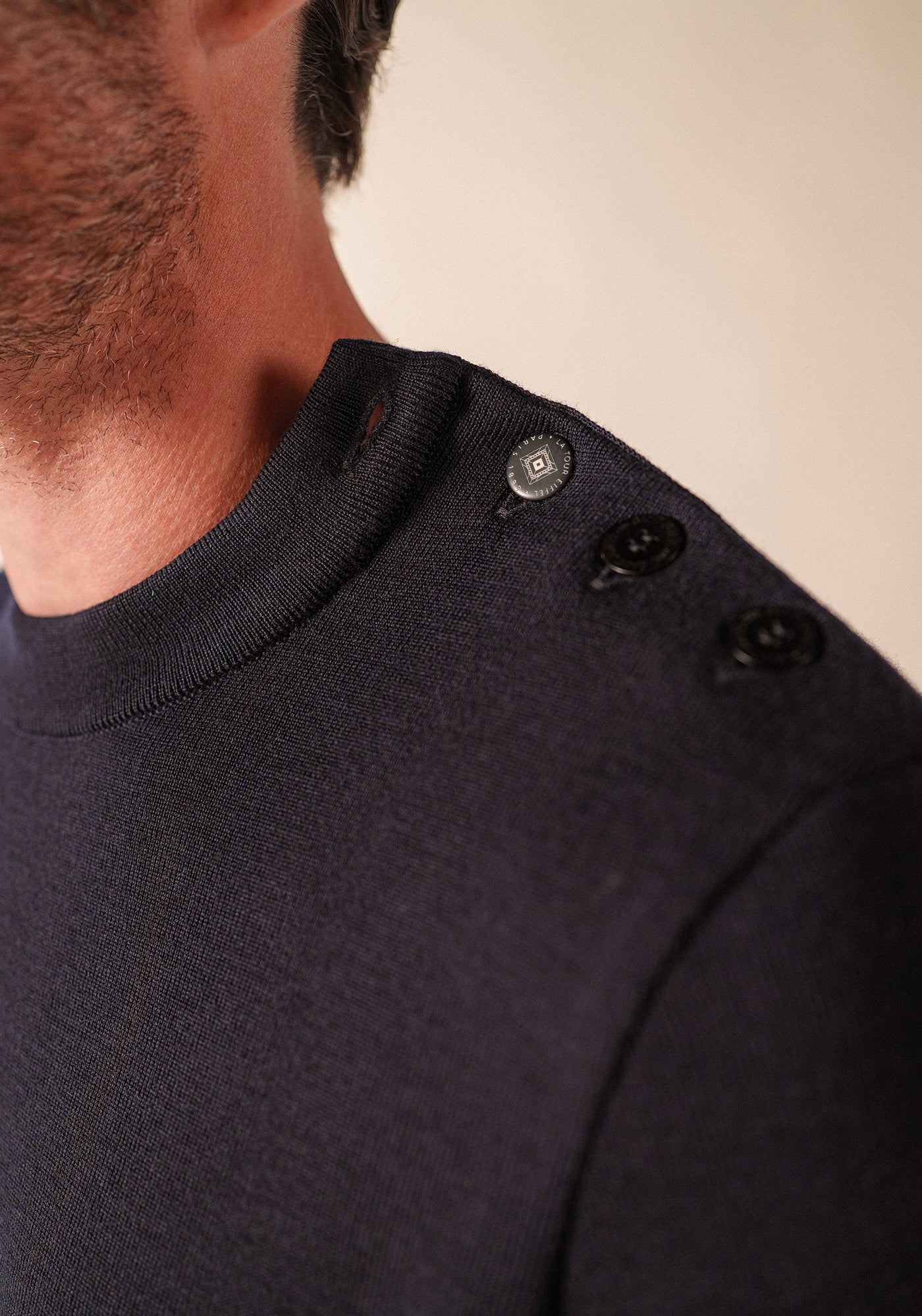 Pull Mondiovision x La tour Eiffel (NAVY/ECUME)