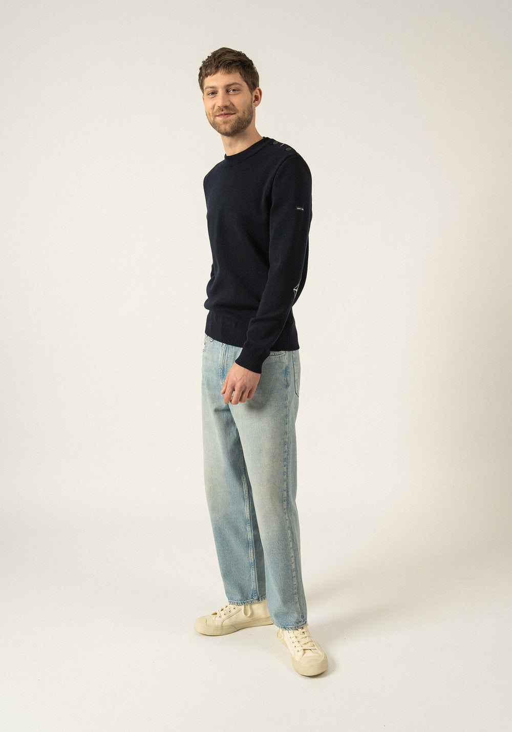 Pull Mondiovision x La tour Eiffel (NAVY/ECUME)