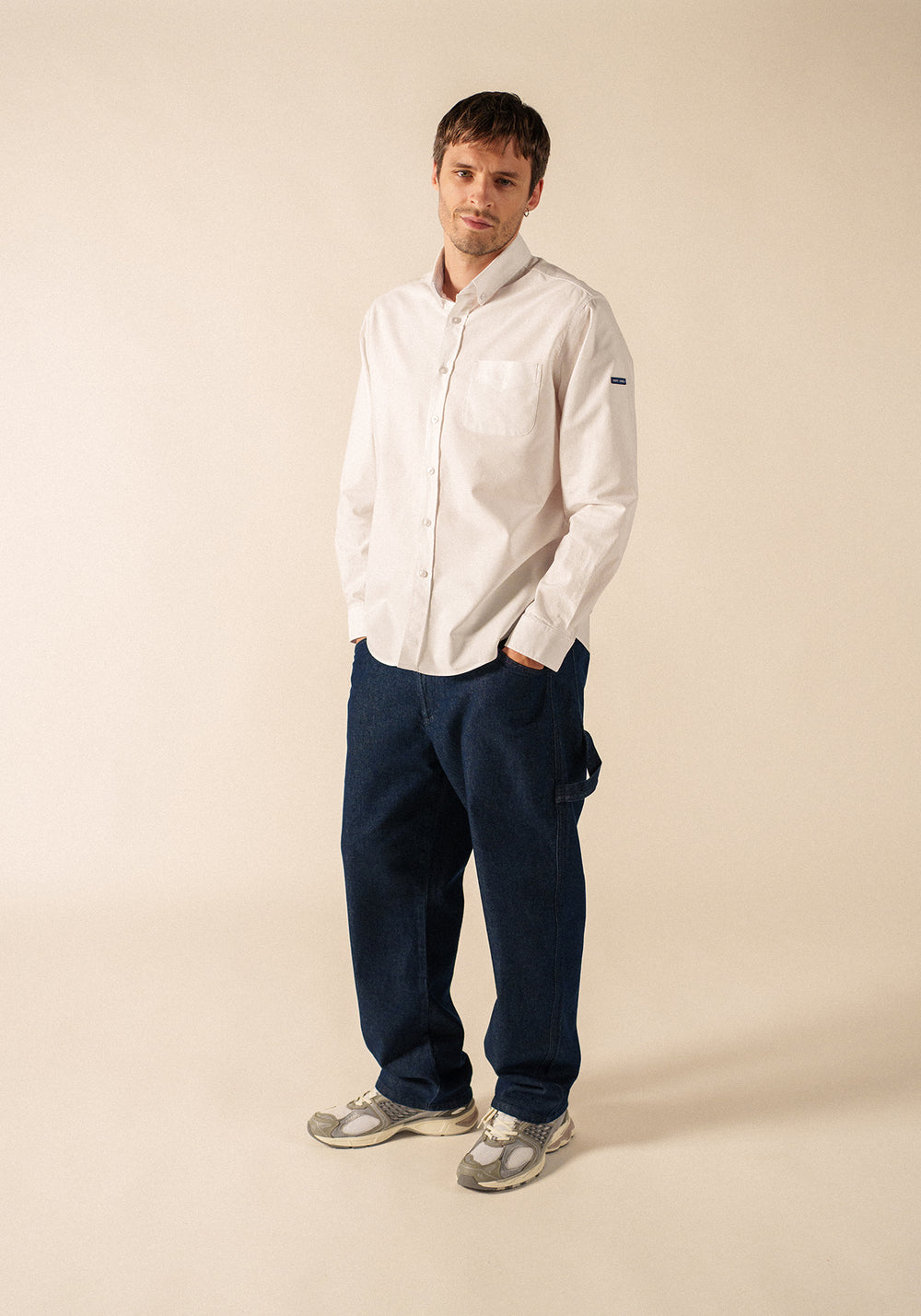 Chemise manches longues Amboise - en coton (BLANC)