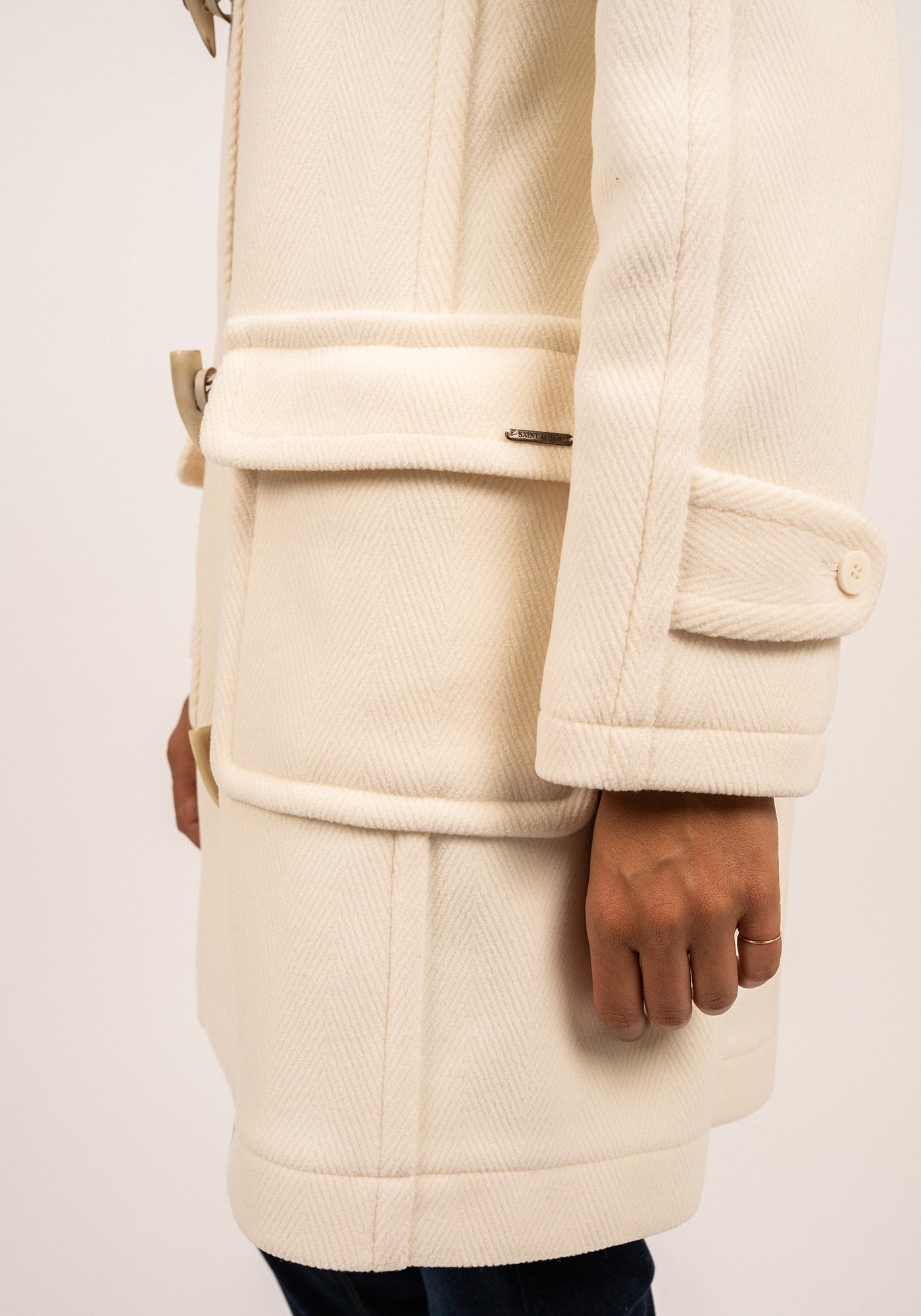 Duffle-coat Venus - en drap de laine (BLANC D'HIVER)