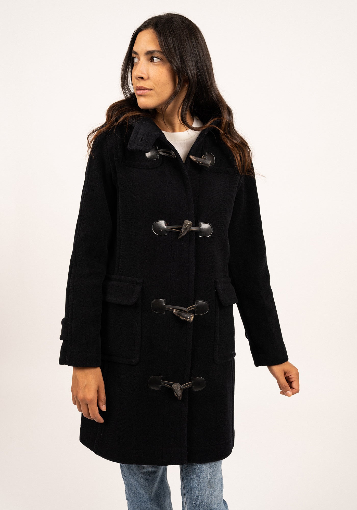 Duffle-coat Venus - en drap de laine (NAVY)