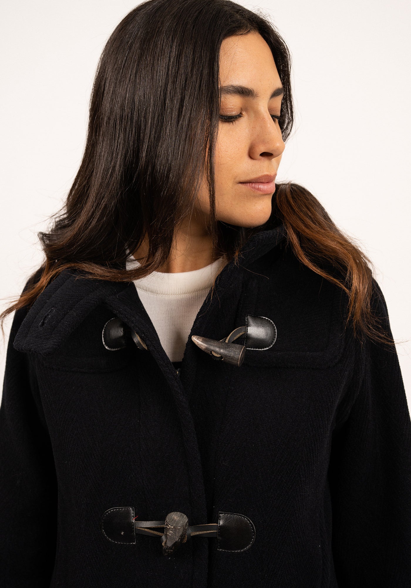 Duffle-coat Venus - en drap de laine (NAVY)