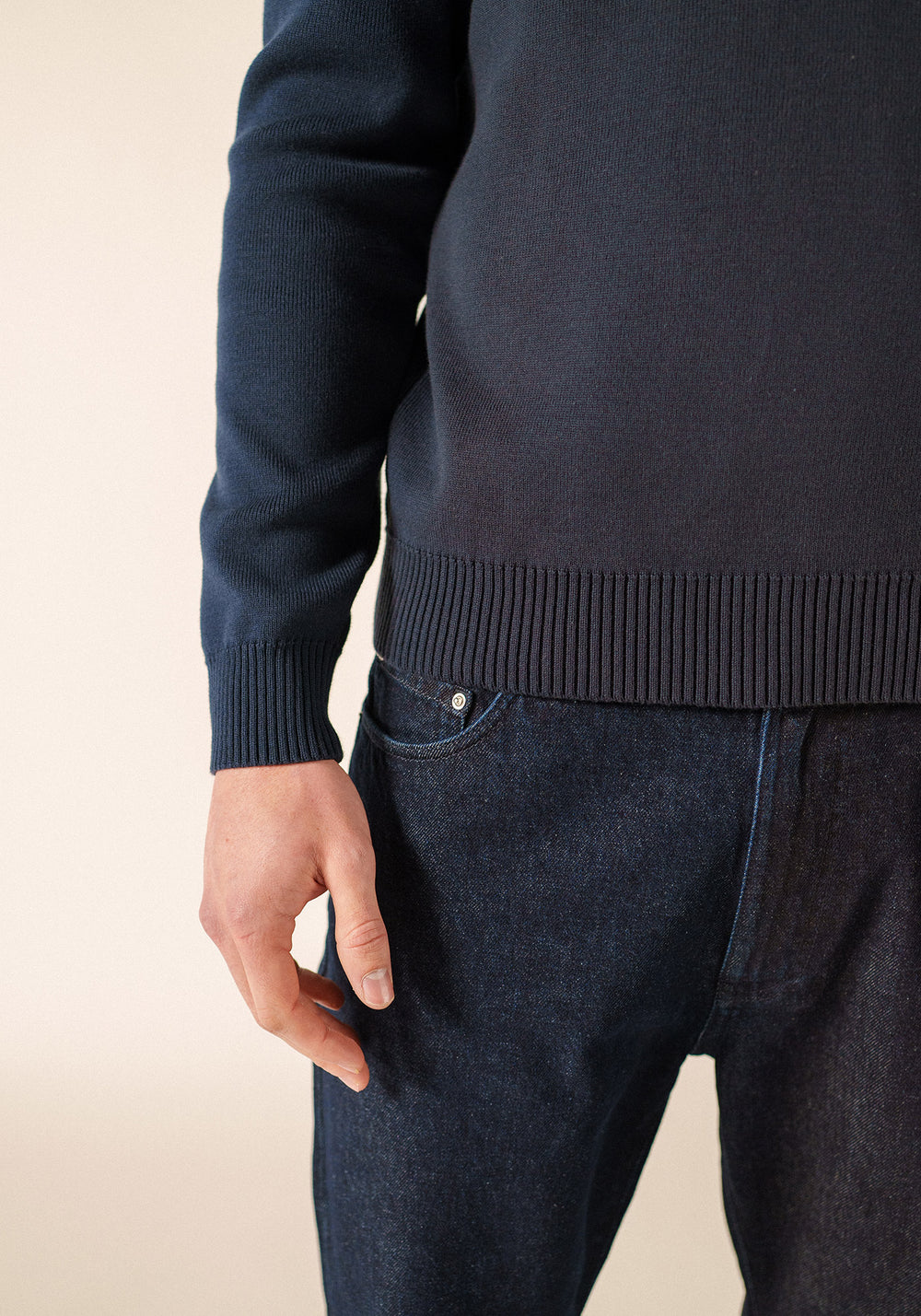 Pull marin Cancale coton (MARINE)