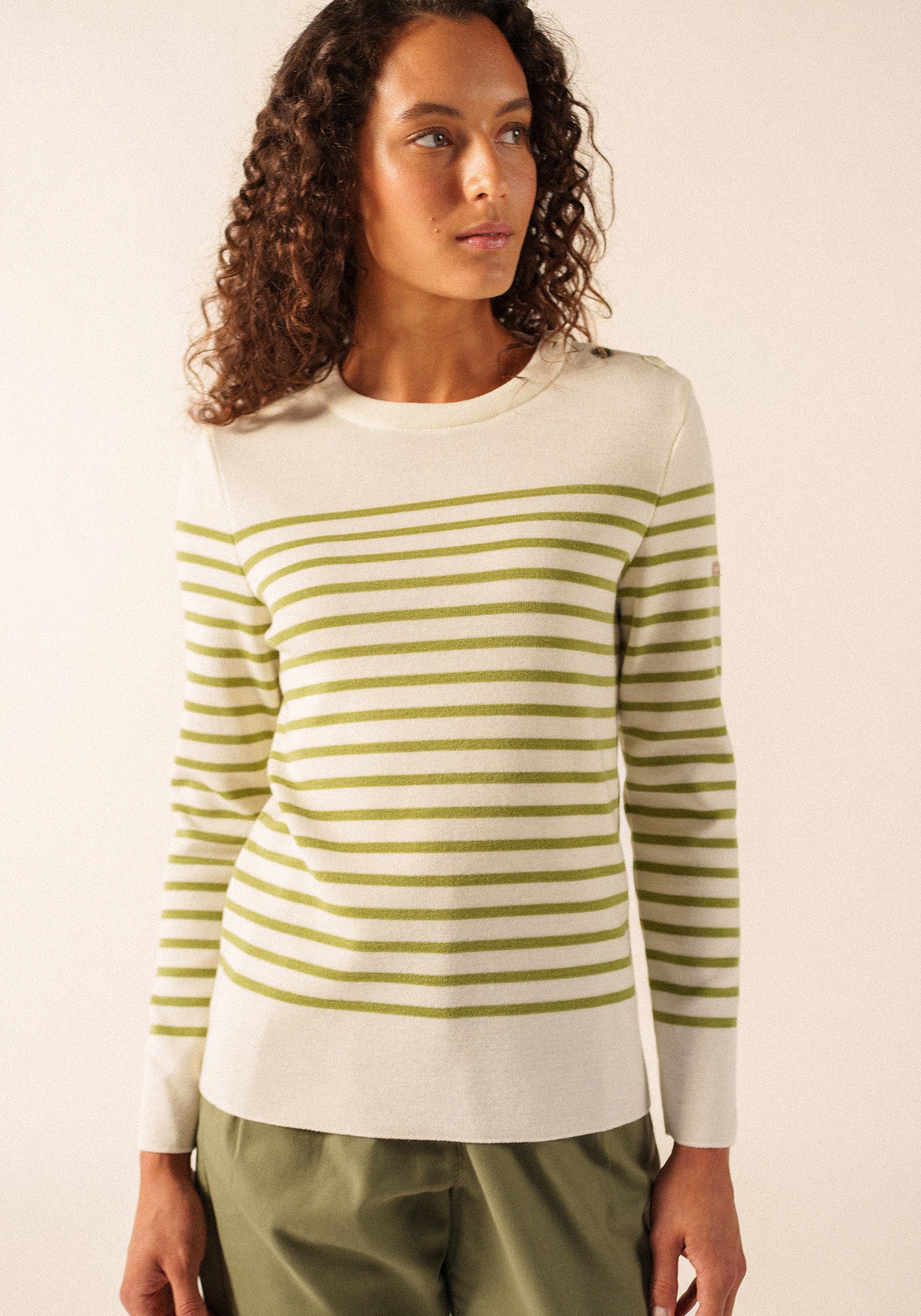 Pull marin Brégançon (BLANC/OIL)