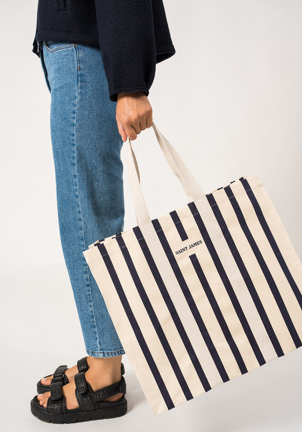 Grand sac cabas (ECRU/MARINE)