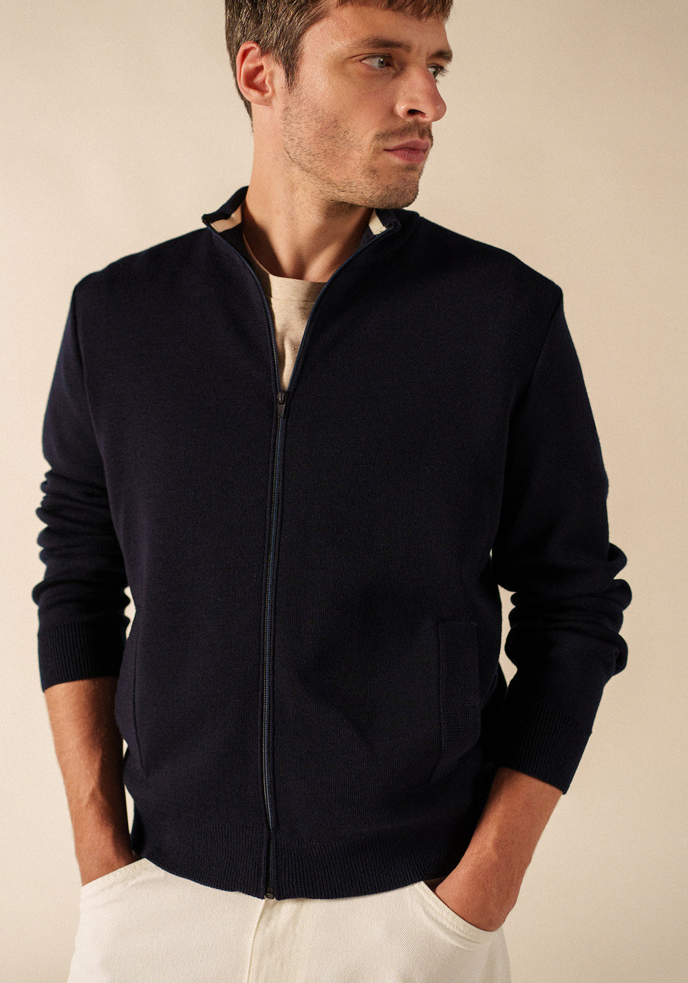 Cardigan zippé Equipage (NAVY)