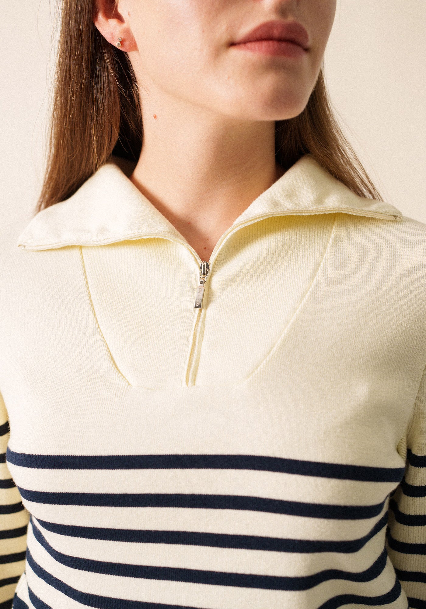 Pull Passerelle tricolore x l'Elysée (BLANC/MULTICO)