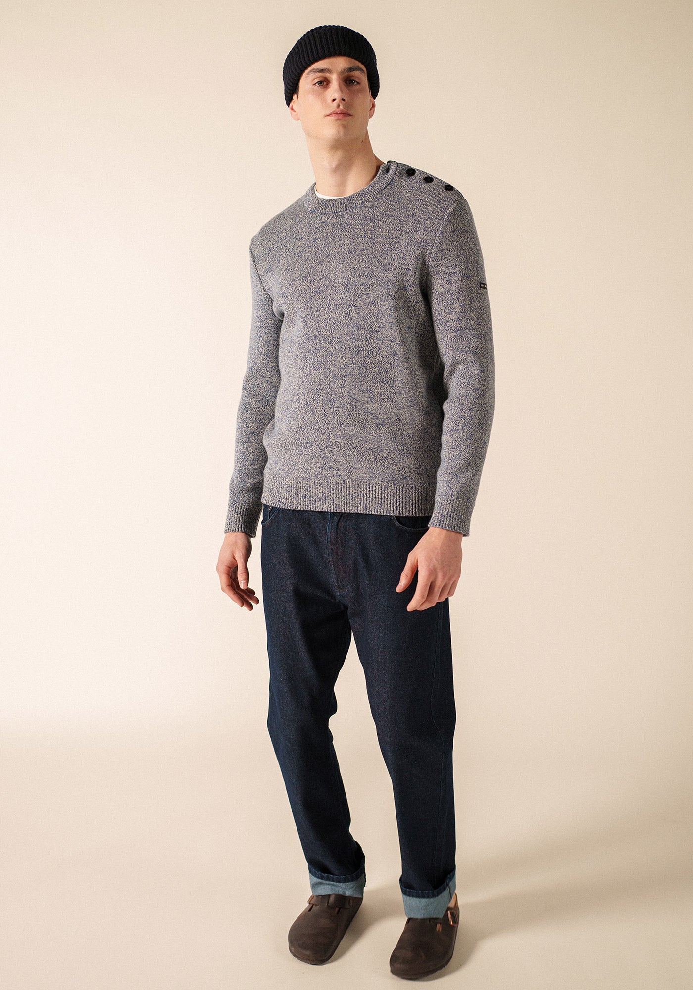 Pull marin Cancale (JEAN/ECRU)