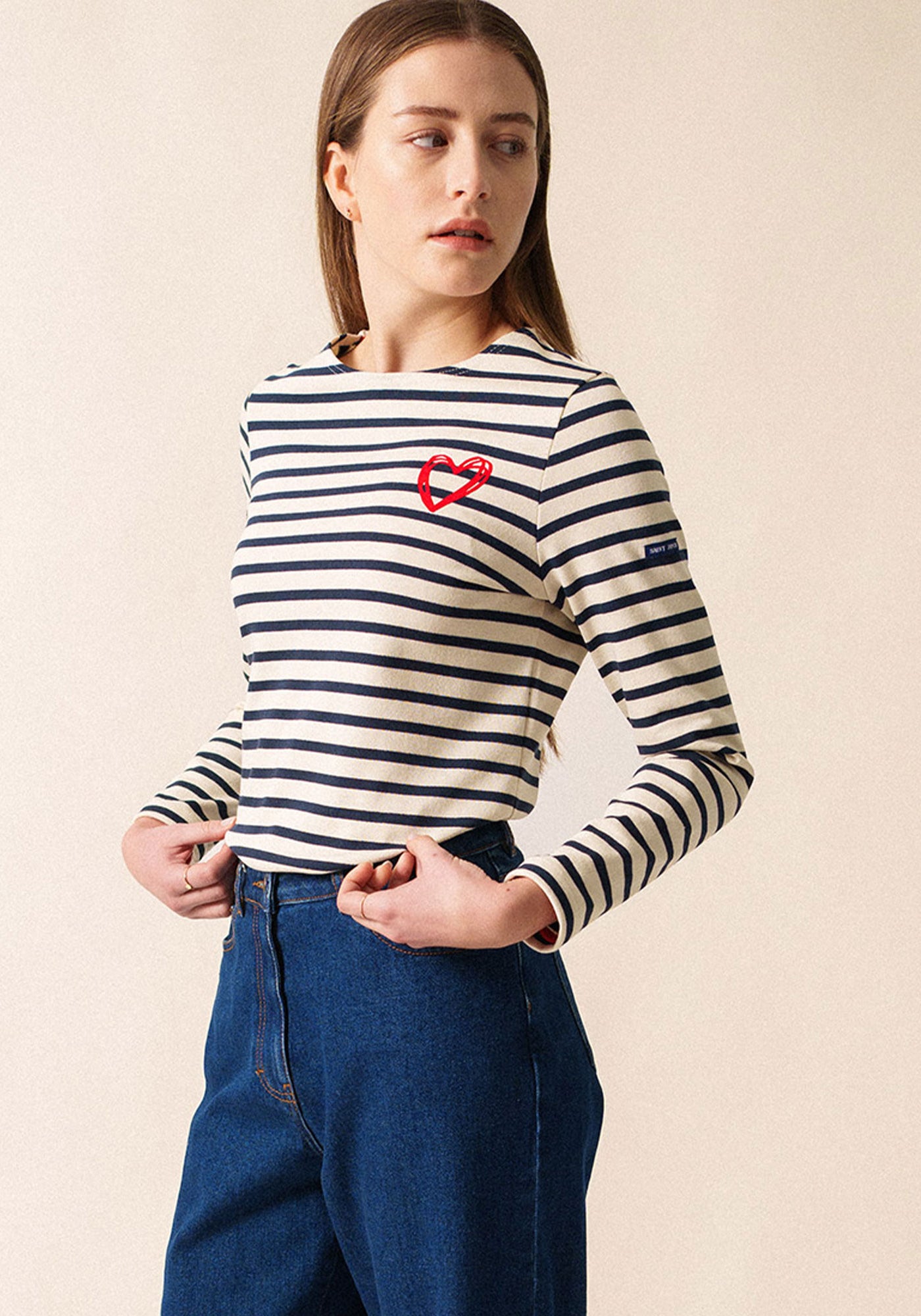 Marinière Mérid'amour (ECRU/MARINE/TULIPE)