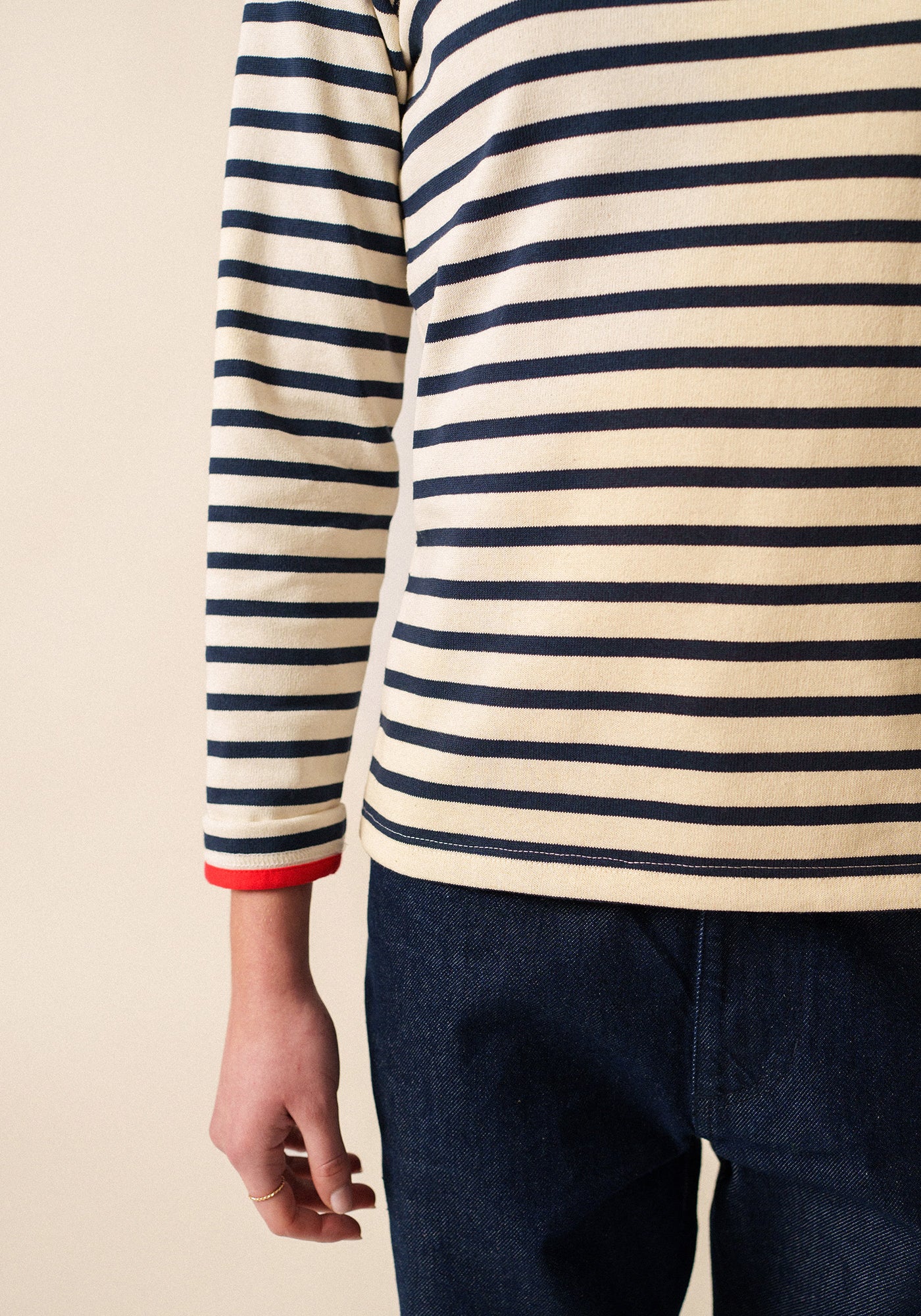 Marinière Méridame Cœur (ECRU/MARINE/TULIPE)