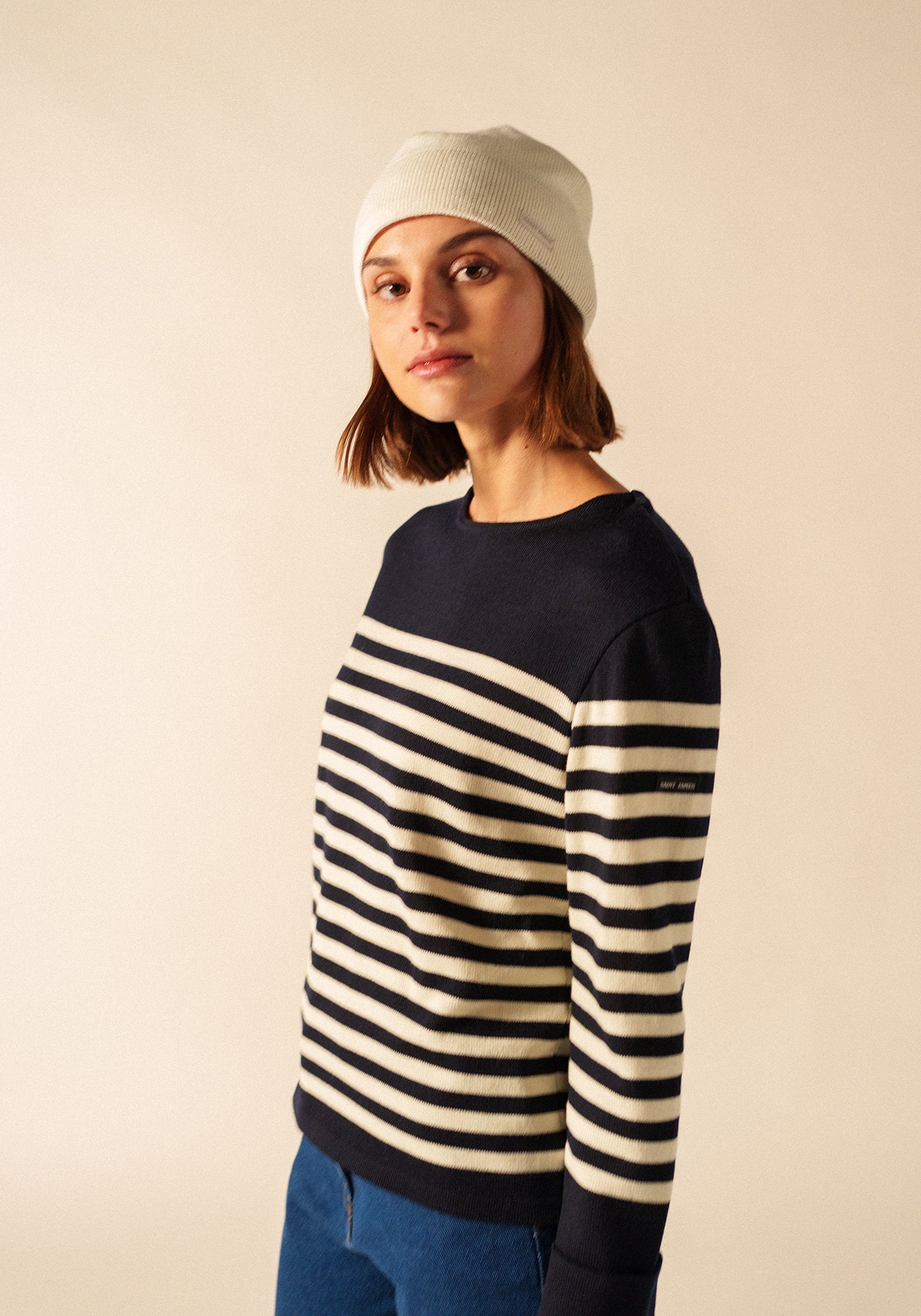 Bonnet Clerval uni - doublé polaire (ECUME)