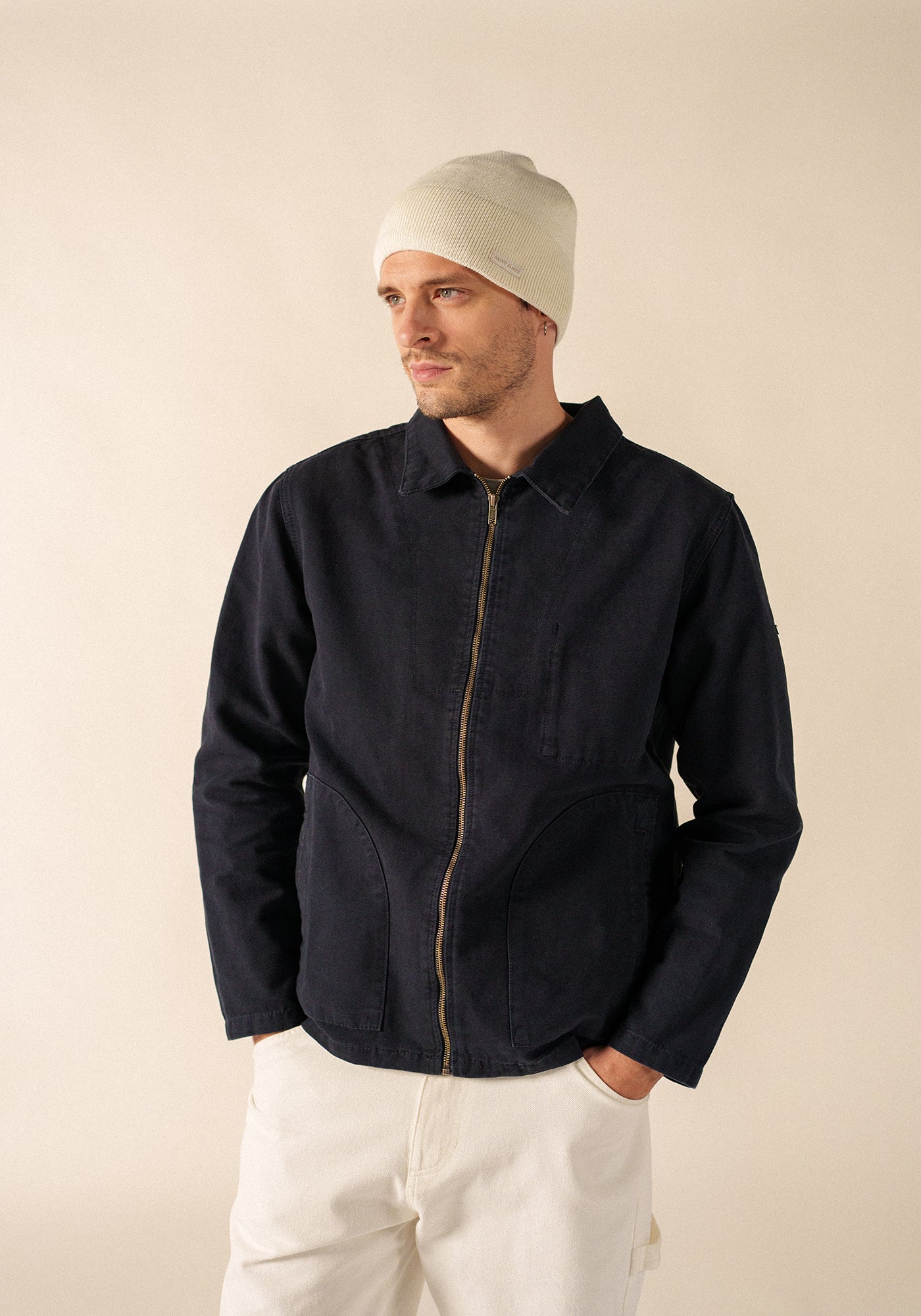 Bonnet Clerval uni - doublé polaire (ECUME)