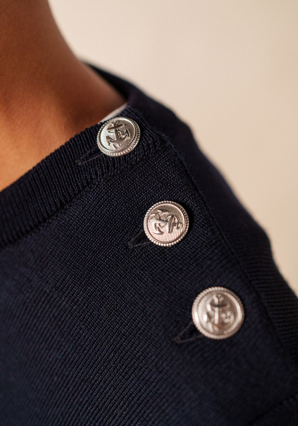 Robe pull rayée Grande Marée - en laine (NAVY/ECUME)