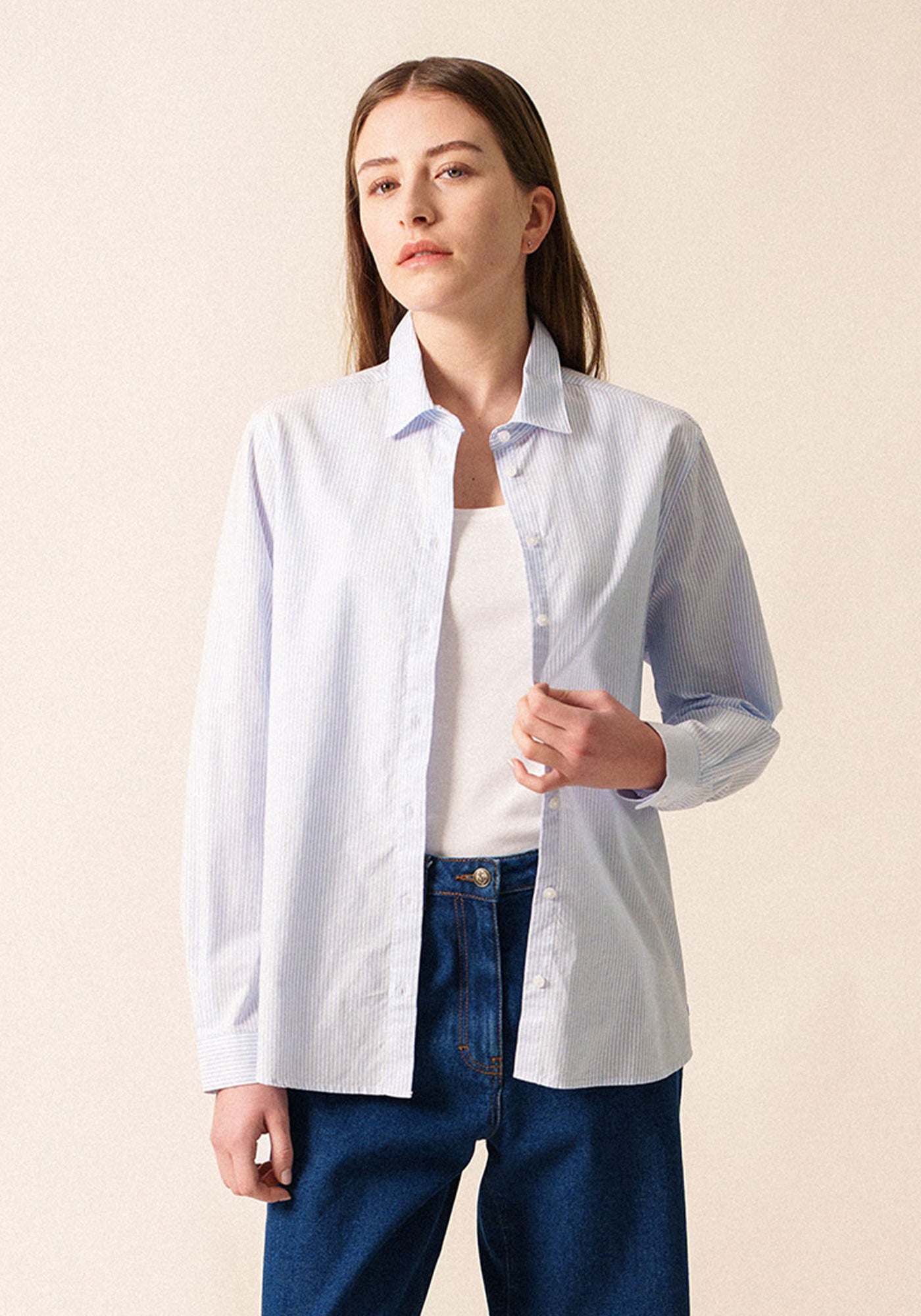 Chemise Léna (BLANC/CIEL)