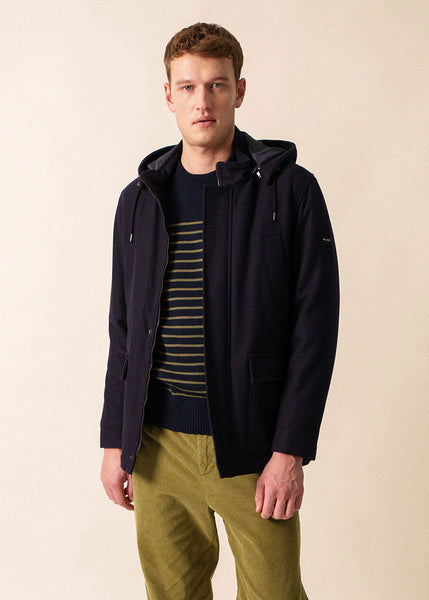 Manteau en laine St Jean à capuche Homme – SAINT JAMES