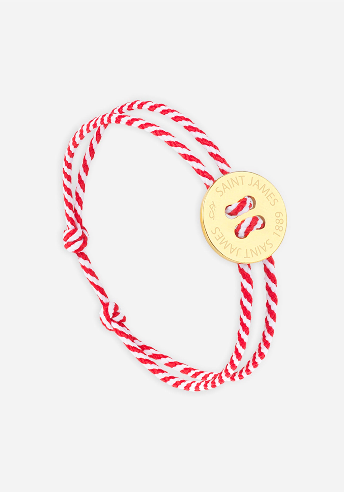 Bracelet Bouton x Le Vent à la Française (OR/RAYE BLANC/ROUGE)