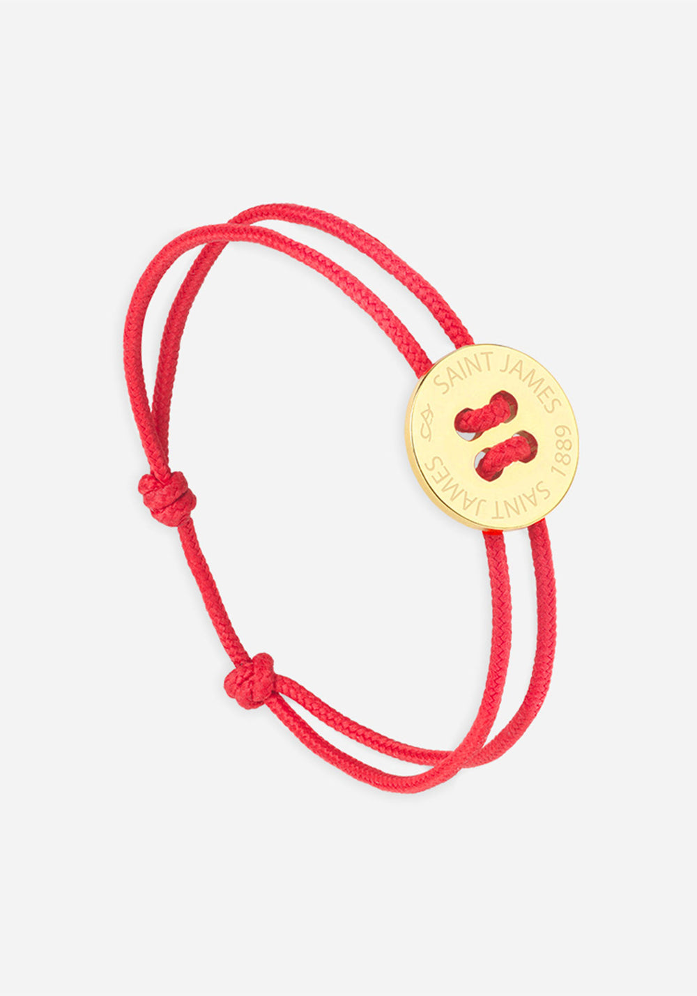Bracelet Bouton x Le Vent à la Française (OR/ROUGE)