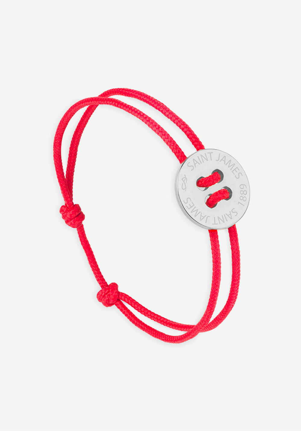 Bracelet Bouton x Le Vent à la Française (ARGENT/ROUGE)