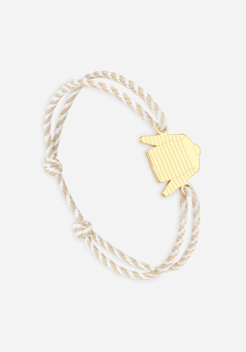 Bracelet Marinière x Le Vent à la Française (OR/RAYE BLANC/BEIGE)