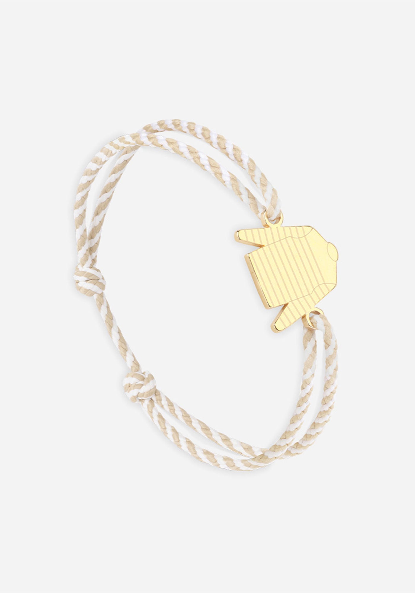 Bracelet Marinière x Le Vent à la Française (OR/RAYE BLANC/BEIGE)