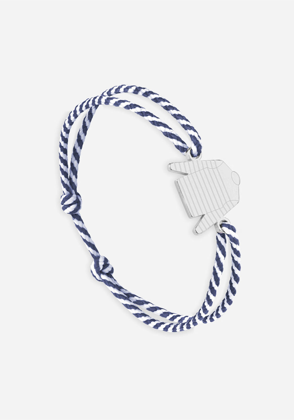 Bracelet Marinière x Le Vent à la Française (ARGENT/RAYE BLANC/MARINE)