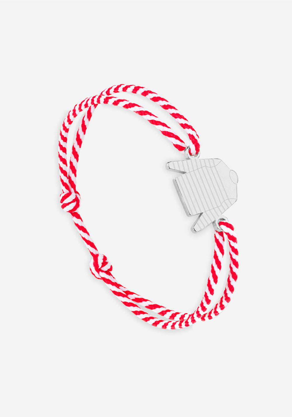 Bracelet Marinière x Le Vent à la Française (ARGENT/RAYE BLANC/ROUGE)